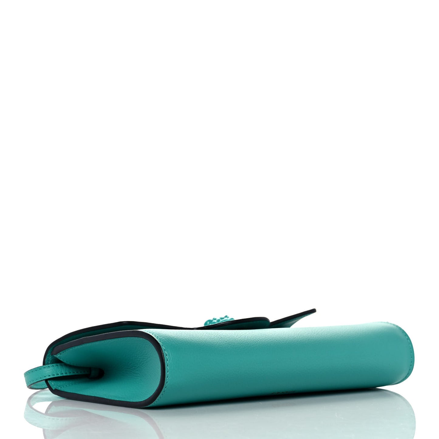 Grained Calfskin La Medusa Crossbody Bag Turquoise