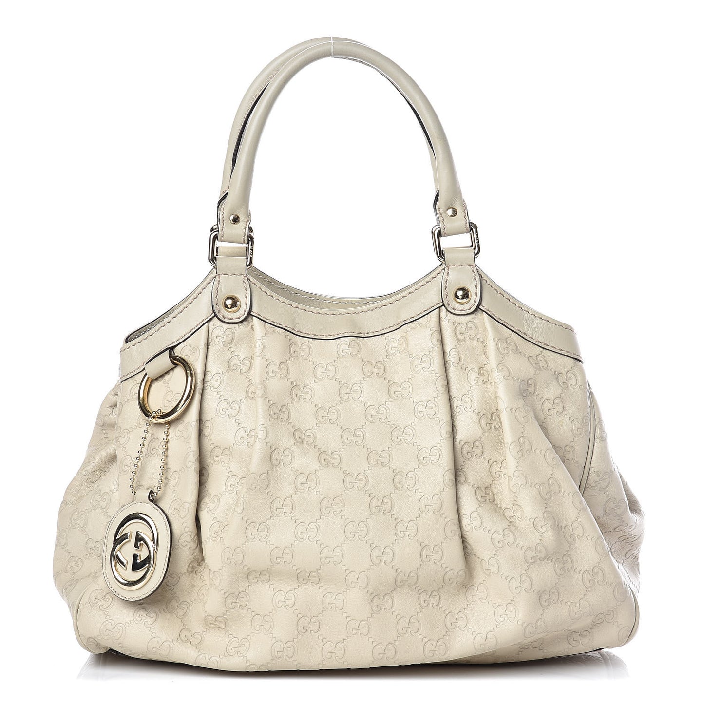 Guccissima Medium Sukey Tote Mystic White