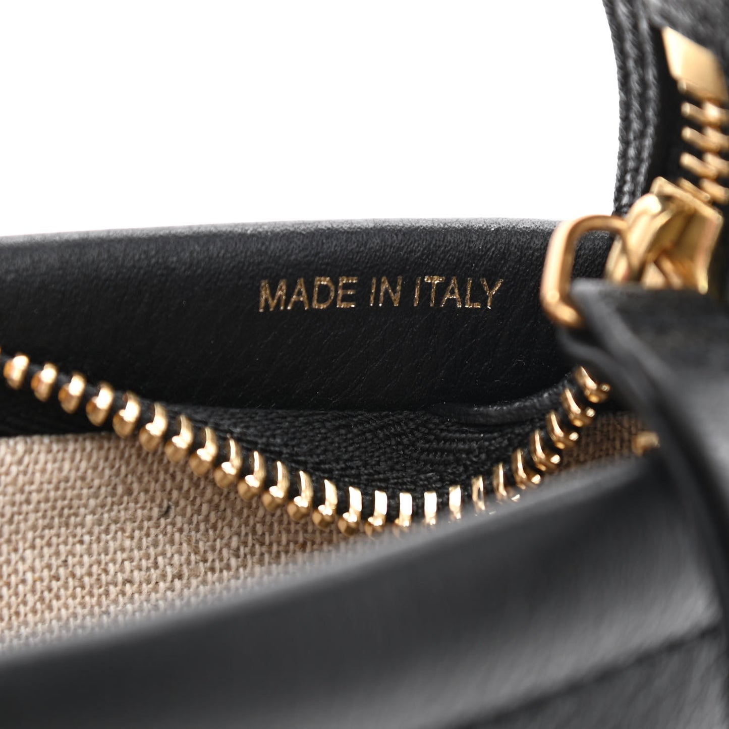 Pebbled Calfskin Mini Zip Bucket Bag Black