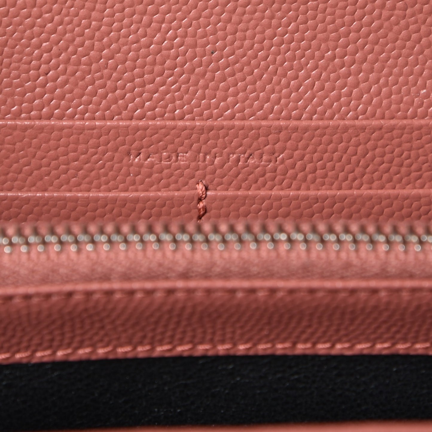 Grain De Poudre Matelasse Chevron Small Monogram Chain Wallet Blush Fonce