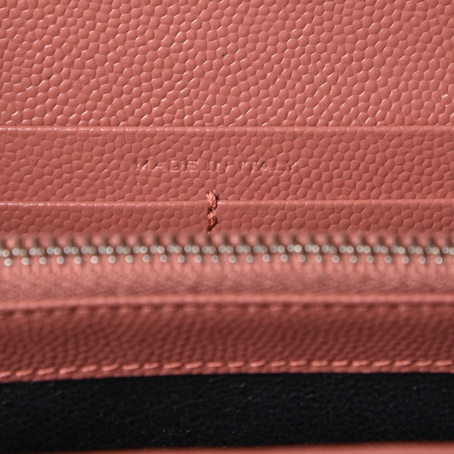 Saint Laurent Grain De Poudre Matelasse Chevron Small Monogram Chain Wallet Blush Fonce 7 of 8