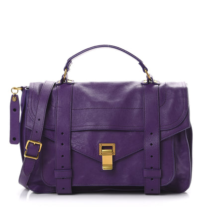 Proenza Schouler Lambskin Medium PS1 Satchel Amethyst 1 of 12