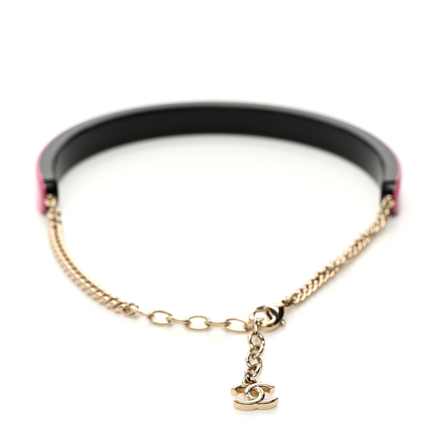 Resin Logo Choker Pink Black