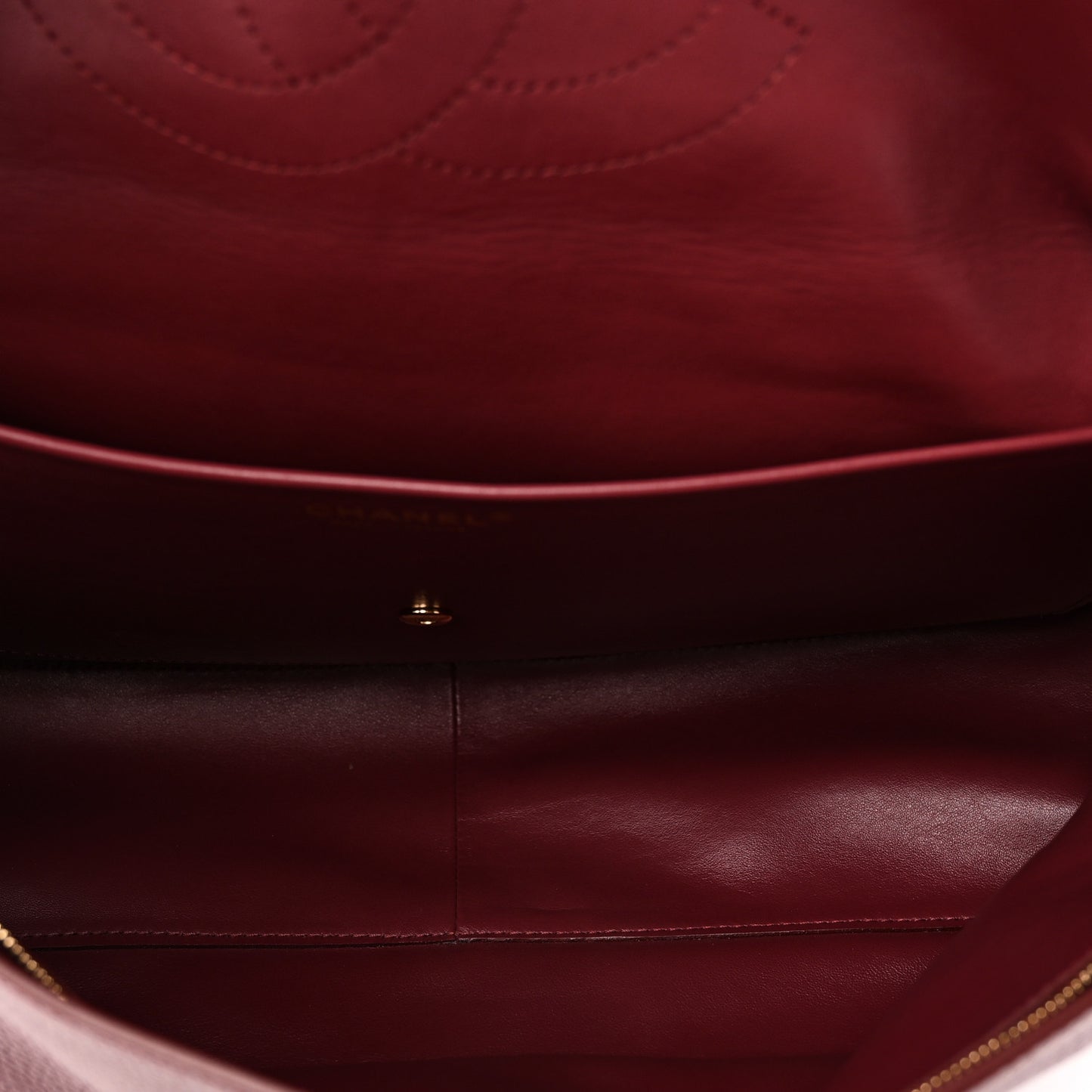 Grained Calfskin Souplissimo Maxi Flap Burgundy