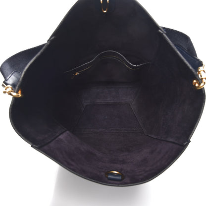 Celine Soft Grained Calfskin Sangle Bucket Bag Navy Blue 5 of 11