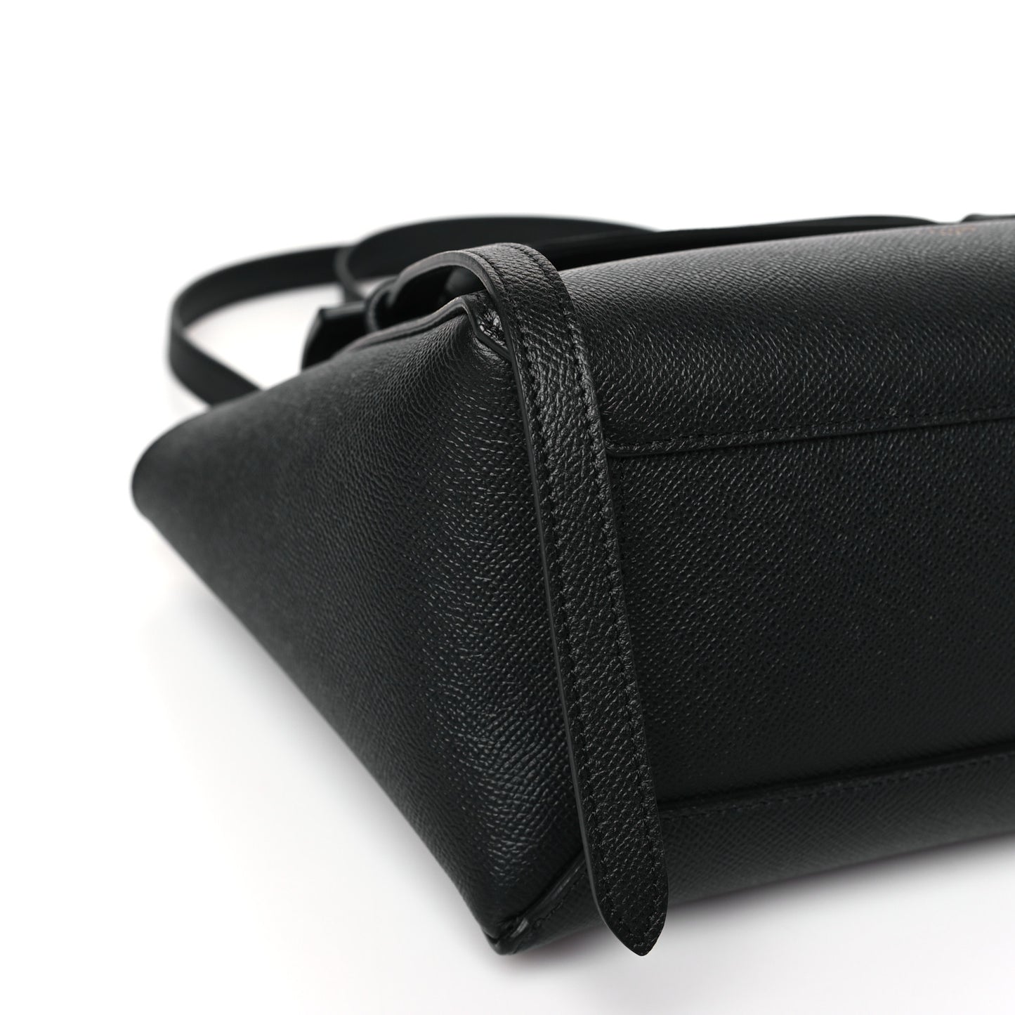Grained Calfskin Micro Belt Bag Black