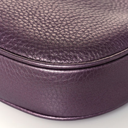 Gucci Metallic Pebbled Calfskin Mini Soho Chain Bag Purple 13 of 14