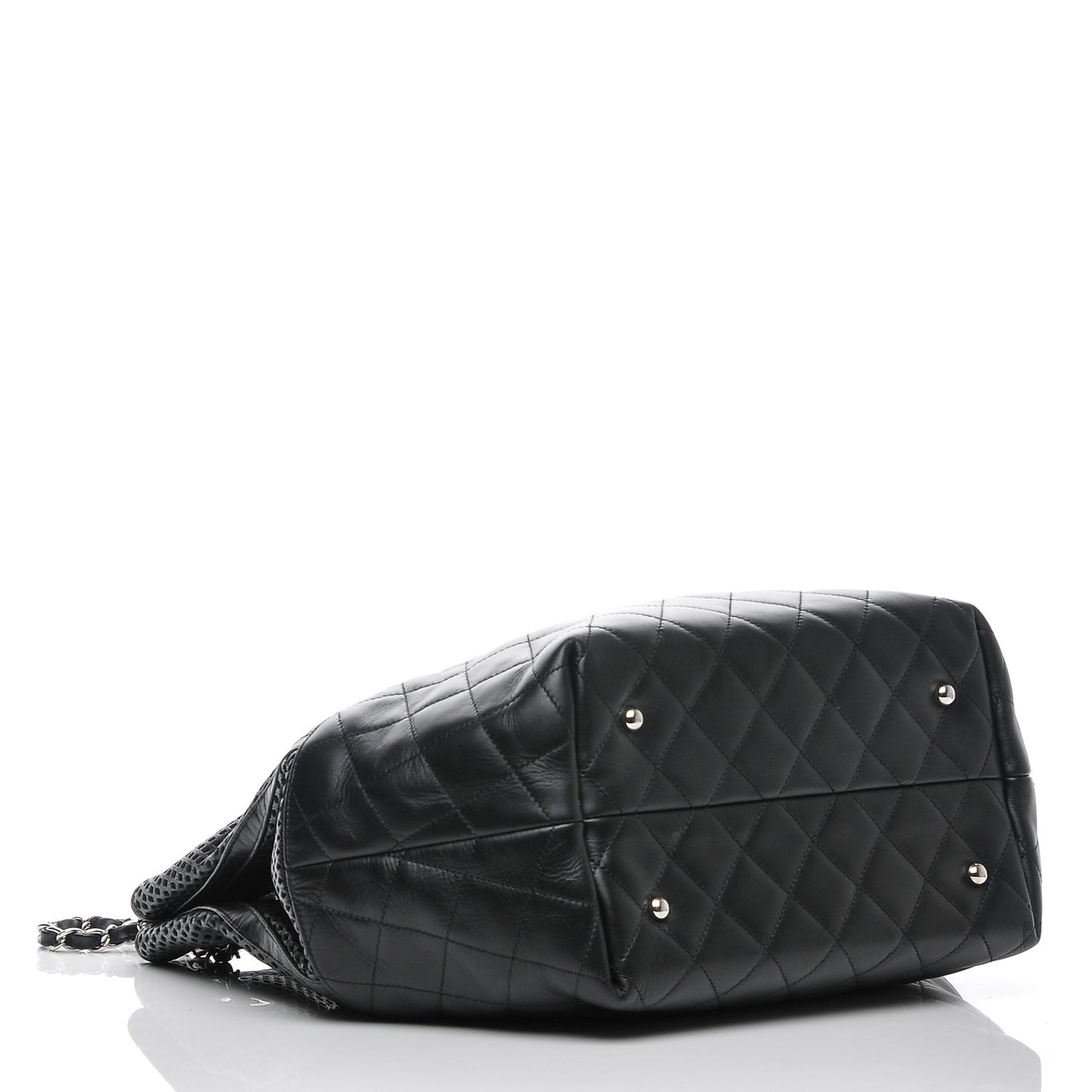 Calfskin Perforated Up In The Air North South Tote Black