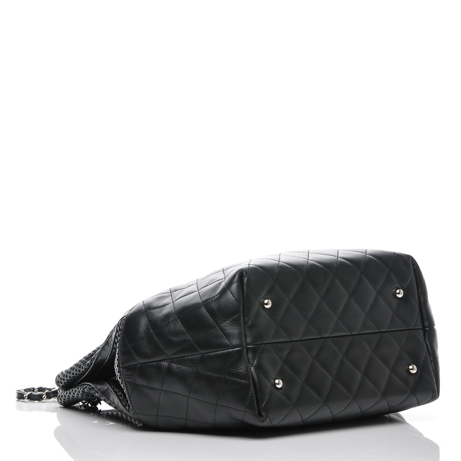 Chanel Calfskin Perforated Up In The Air North South Tote Black 4 of 7