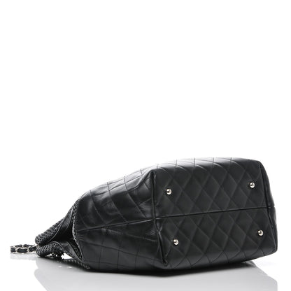 Chanel Calfskin Perforated Up In The Air North South Tote Black 4 of 7