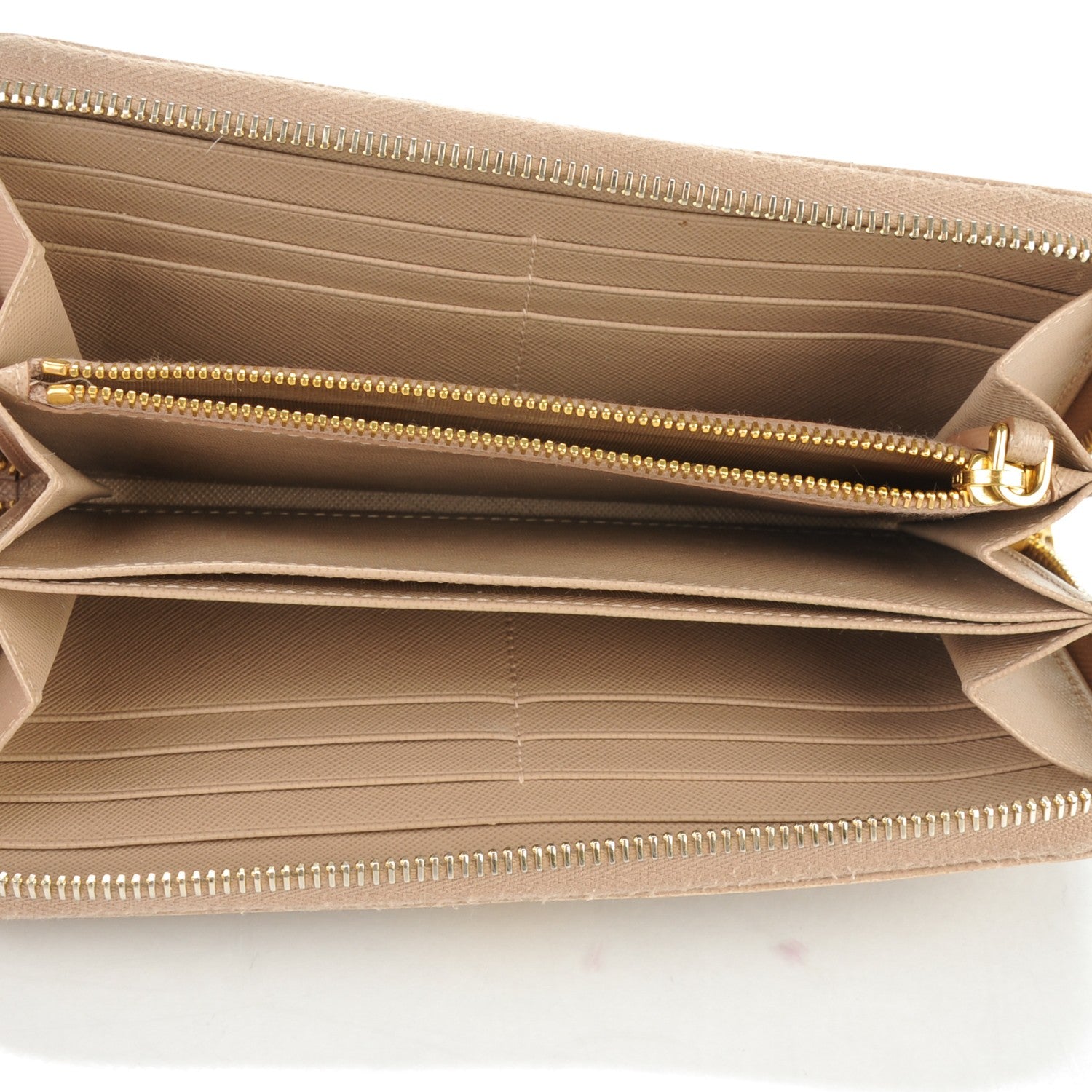 Prada Saffiano Metal Zip Around Wallet Cammeo 5 of 11