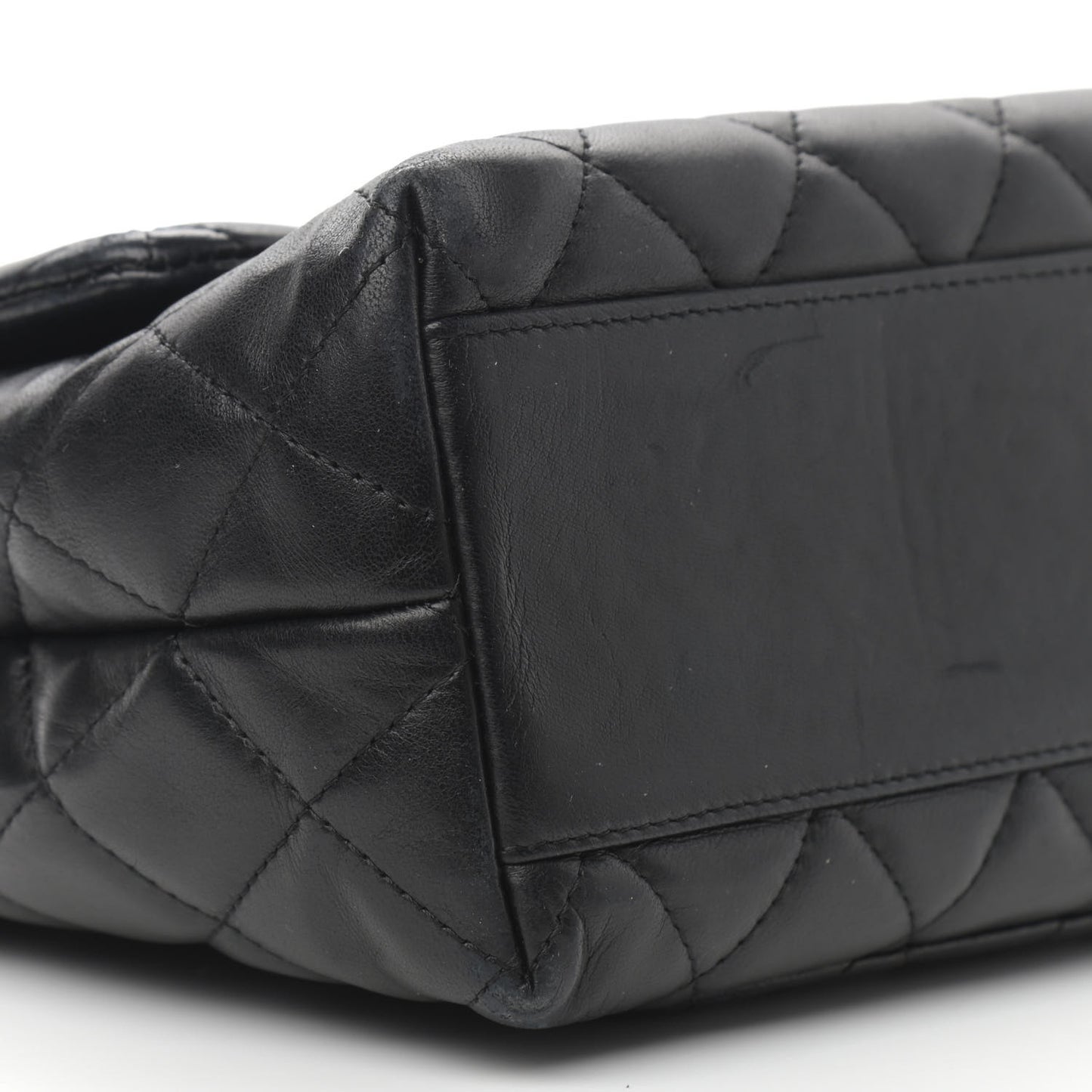 Lambskin Quilted Medium Kelly Flap Black
