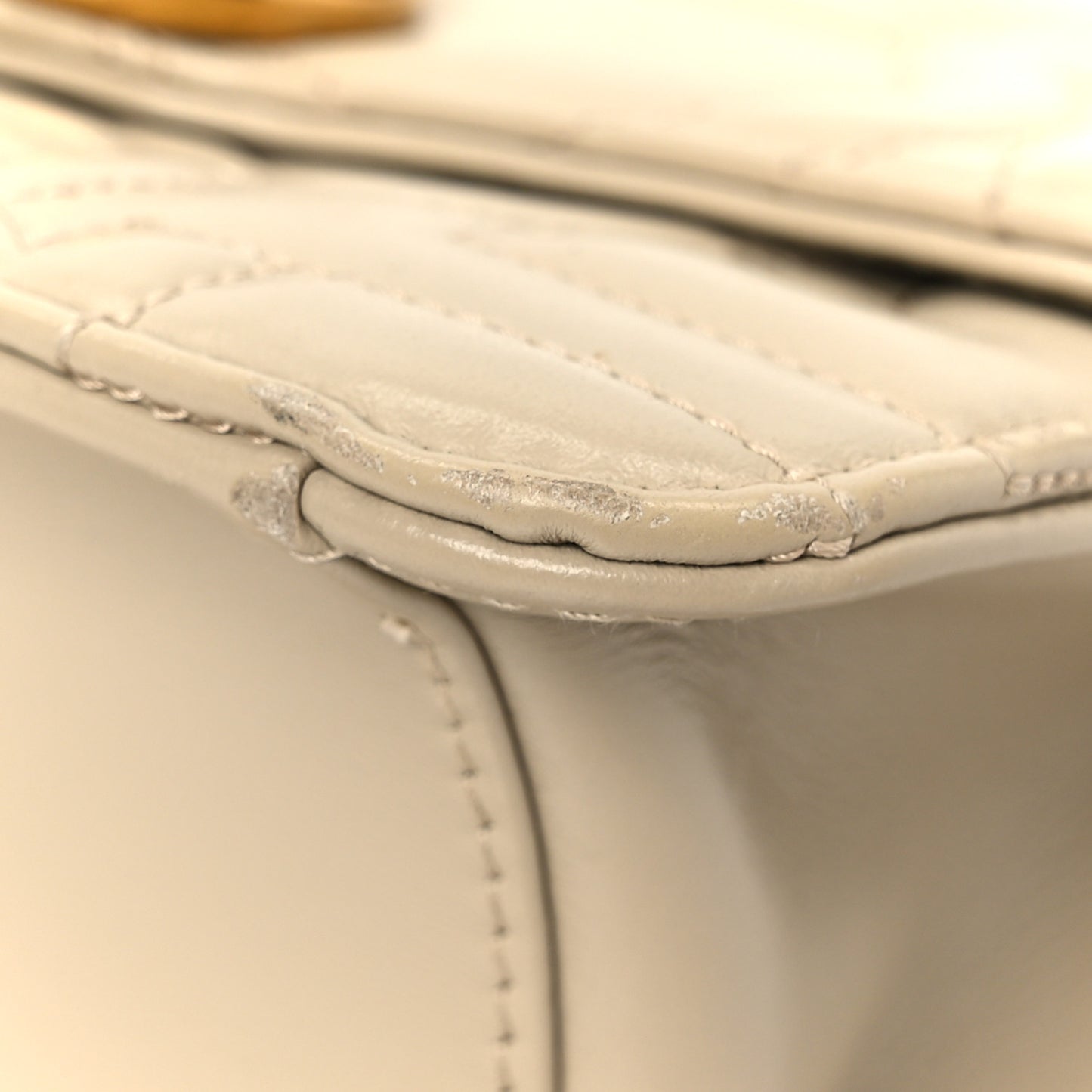 Calfskin Quilted Gancini Flap Bag Peony