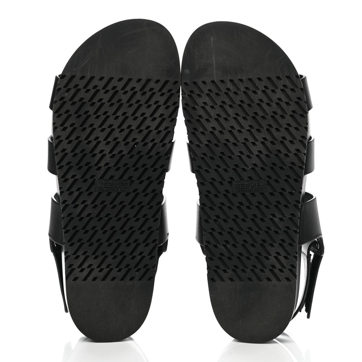 Hermes Calfskin Womens Takara Sandals 41 Black 5 of 11