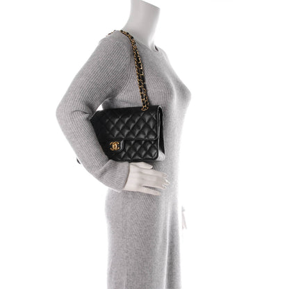 Chanel Caviar Quilted Medium Double Flap Black 2 of 7