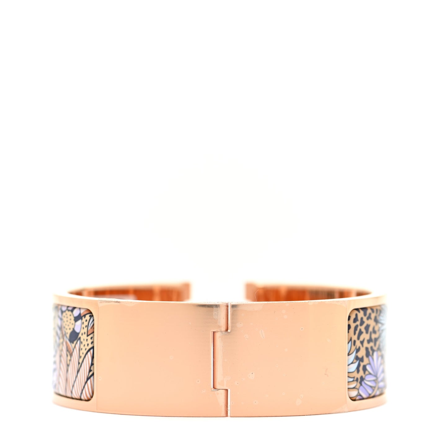 Enamel Printed Animaux Camoufles Wide Clic Clac H Bracelet PM Lilas