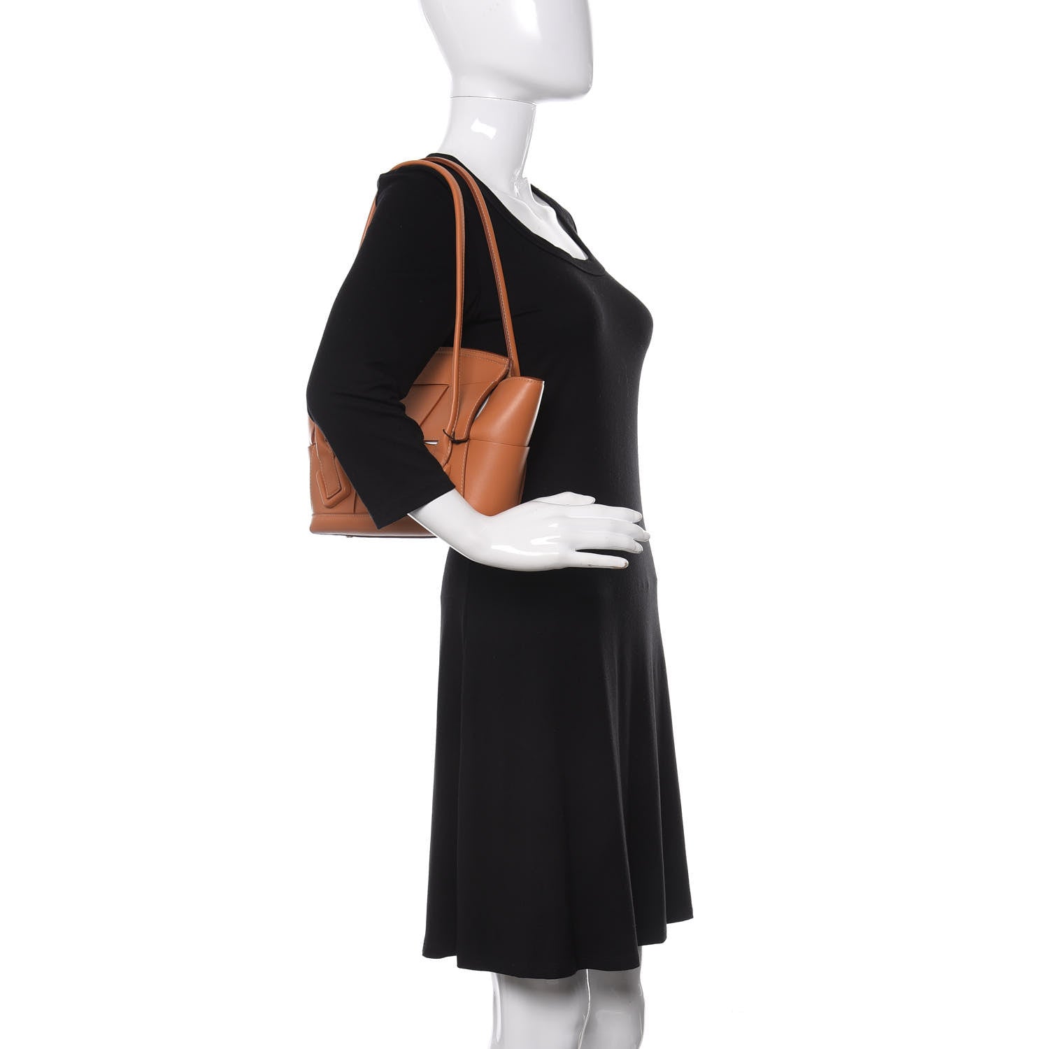 Bottega Veneta French Calfskin Maxi Intrecciato Arco 33 Wood 2 of 9