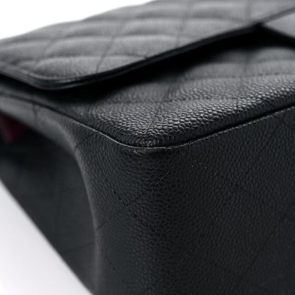 Chanel Caviar Quilted Jumbo Double Flap Black 5 of 13