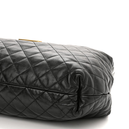 Saint Laurent Lambskin Quilted Maxi Icare Shopping Tote Black 10 of 11