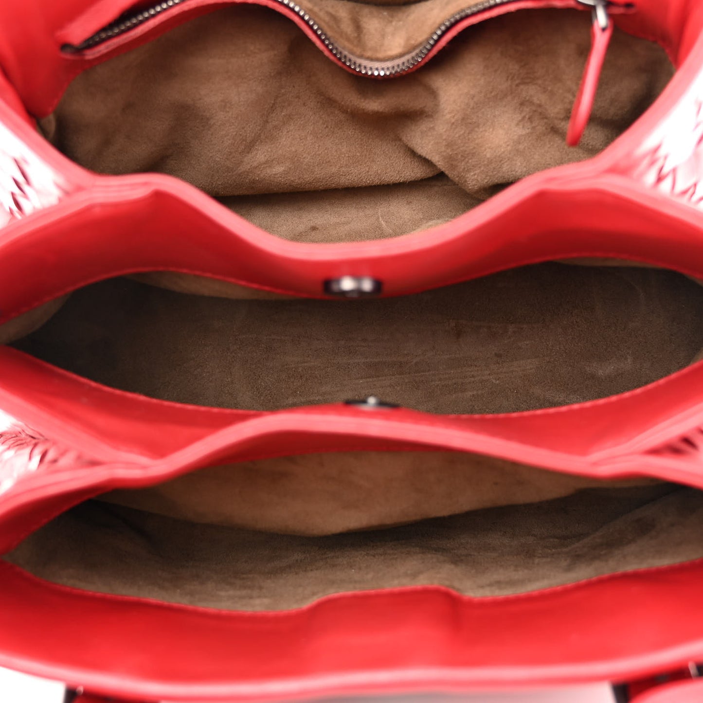 Calfskin Intrecciato Mini Roma Red