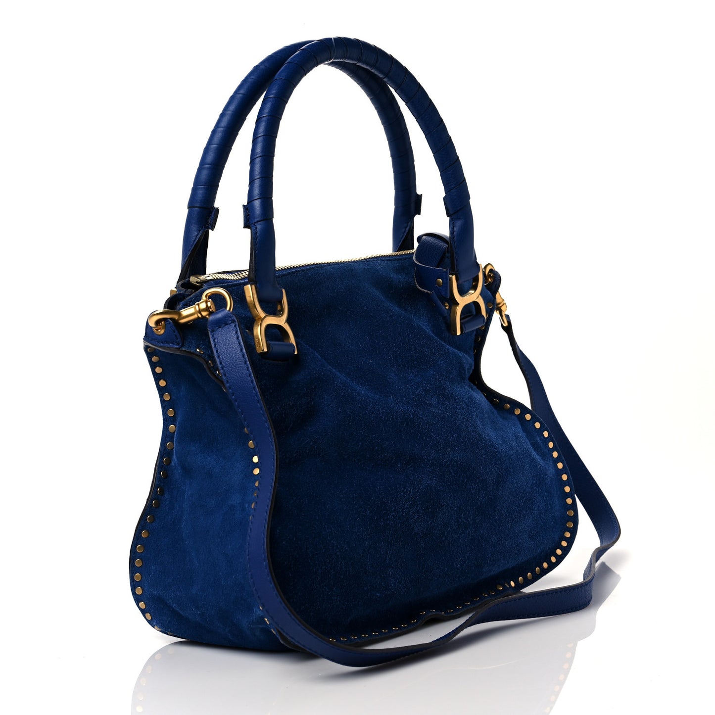 Suede Braided Medium Marcie Satchel Sea Water