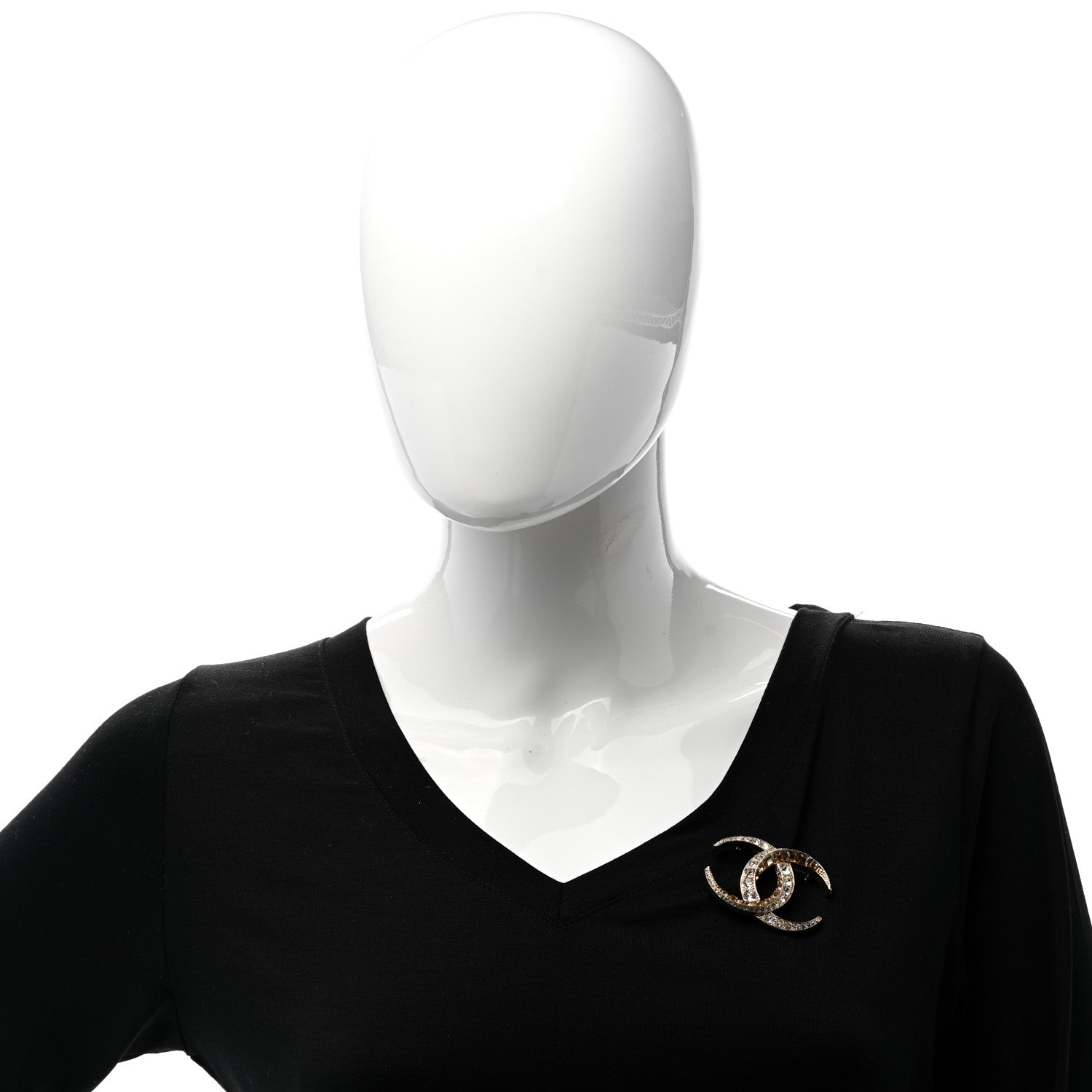 Chanel Baguette Crystal Dubai CC Brooch Gold 2 of 4