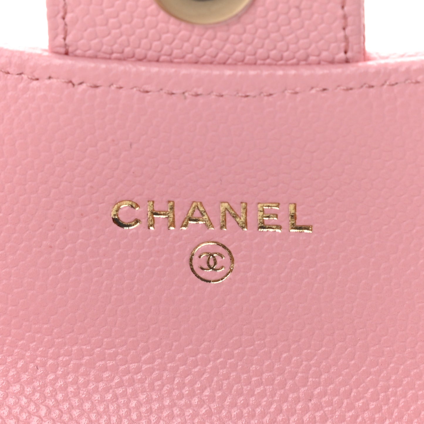 Caviar Quilted Mini Clutch With Chain Pink