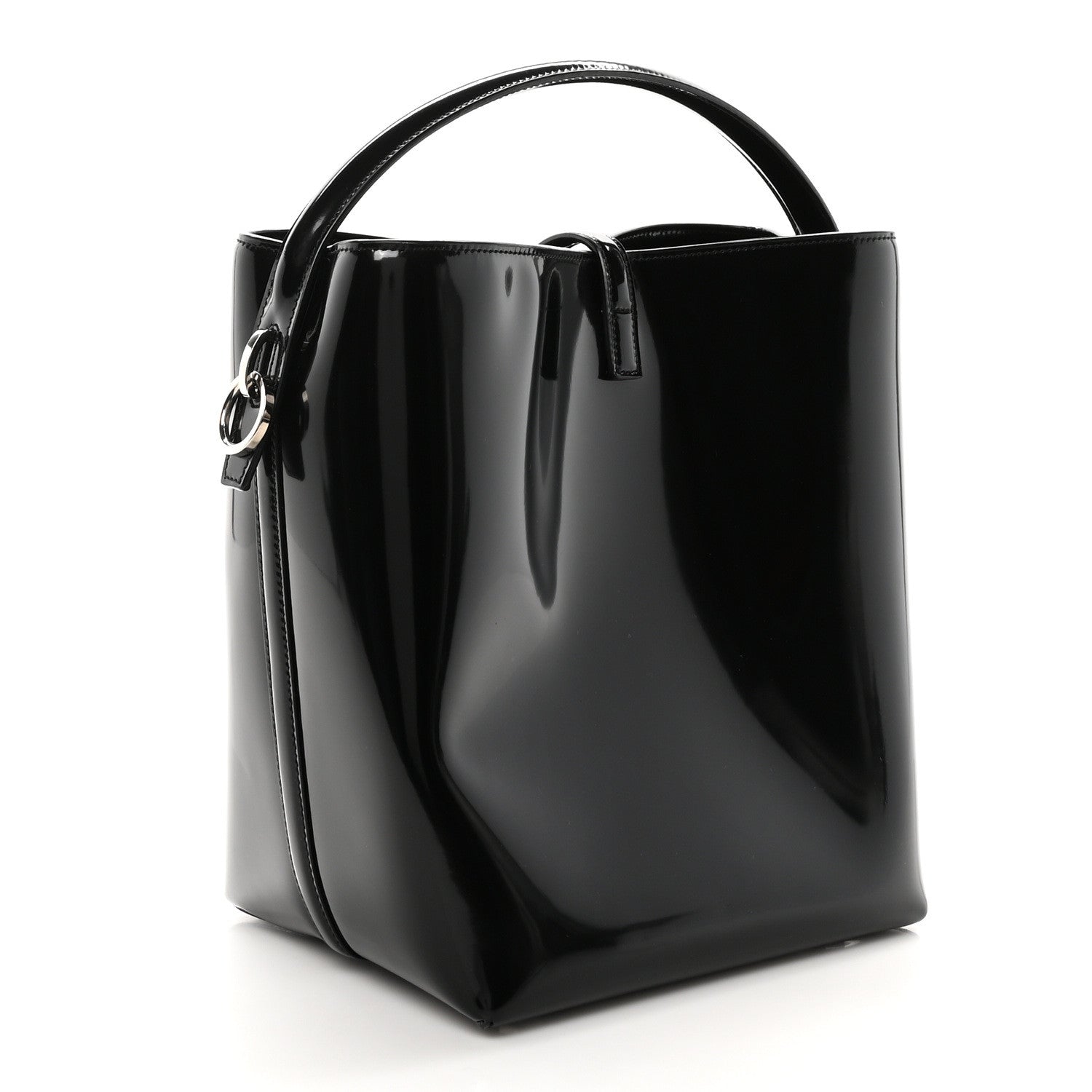 Saint Laurent Patent Calfskin Le 37 Bucket Bag Black 4 of 9