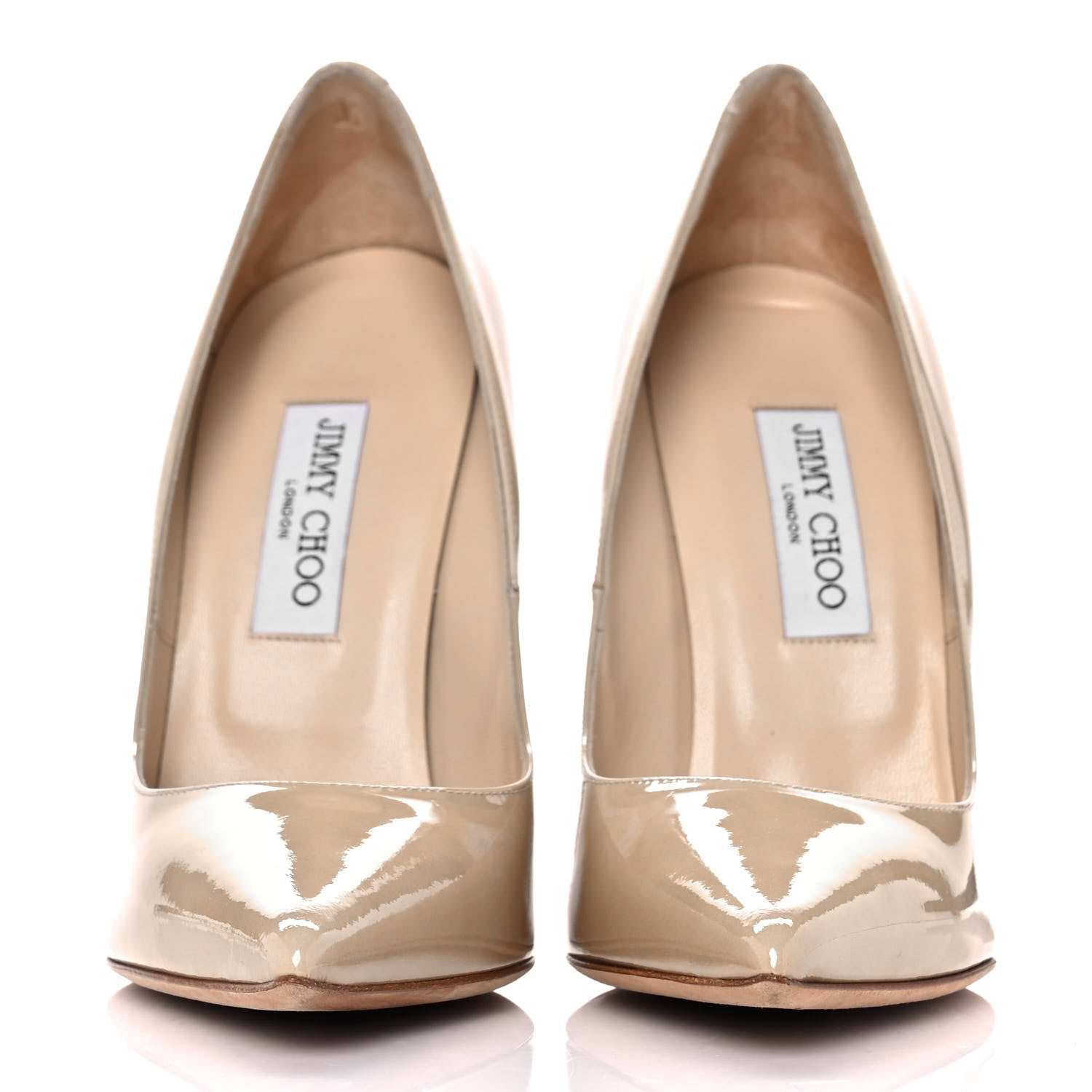 Jimmy Choo Patent Anouk 100 Pumps 40 Nude 2 of 9