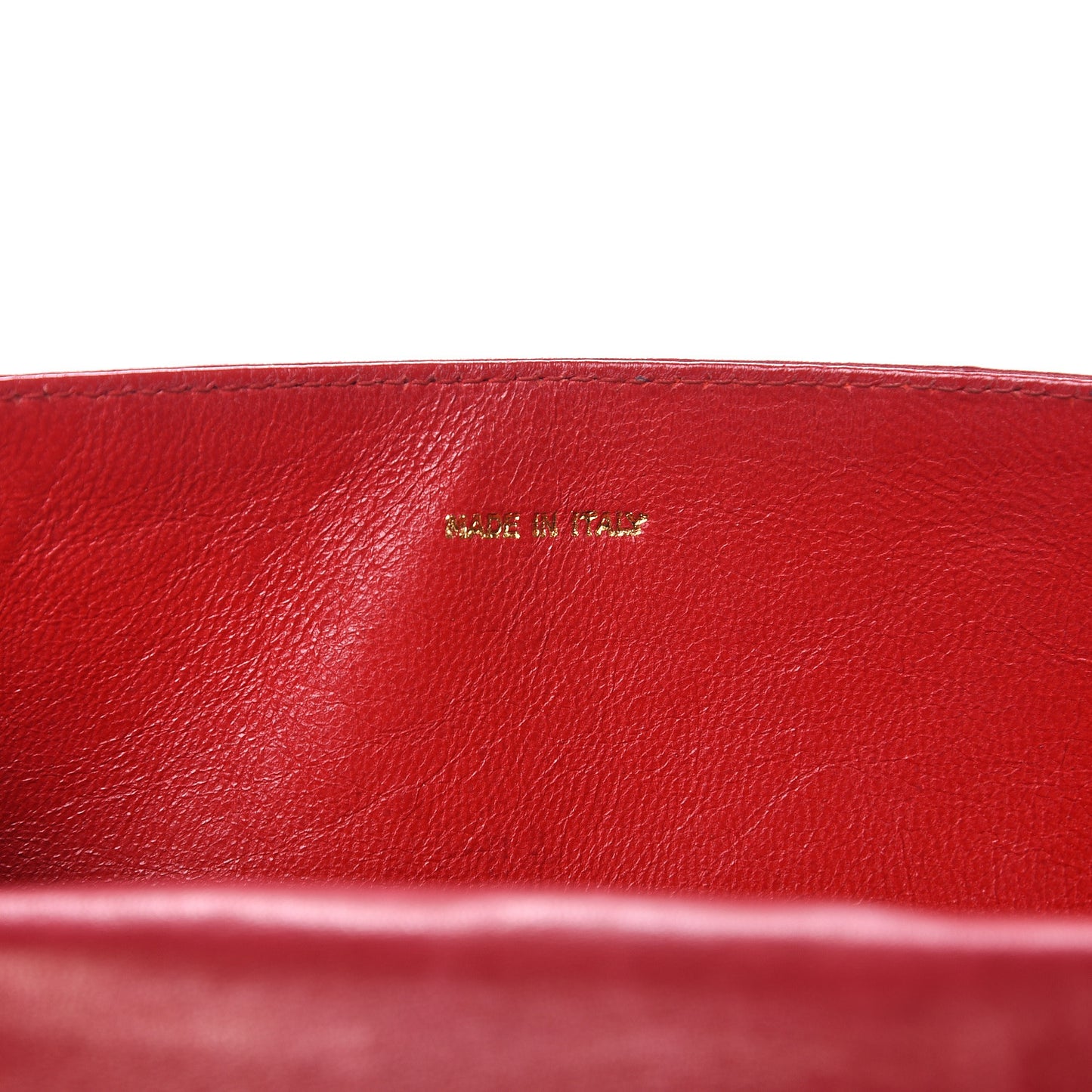 Lambskin Quilted CC Small Single Flap Red