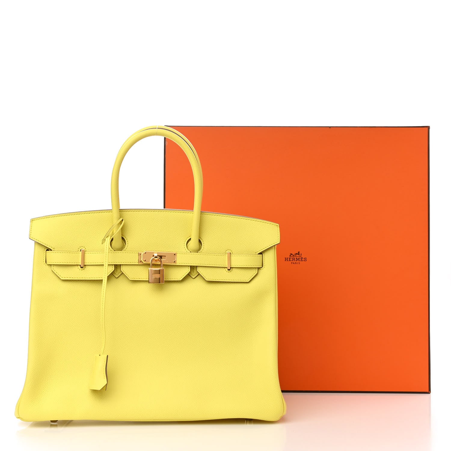 Hermes Epsom Birkin 35 Lime 12 of 12
