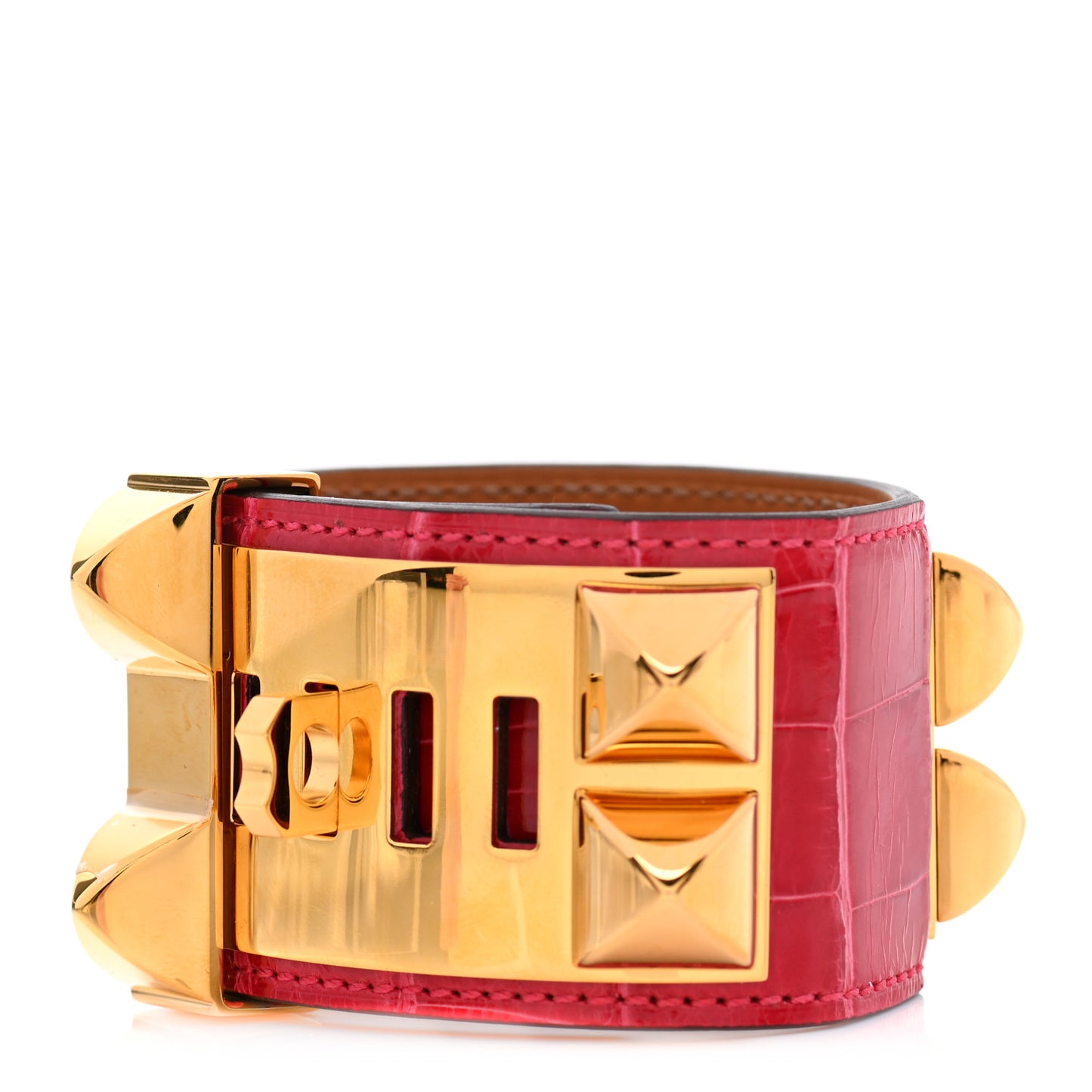 Shiny Alligator Collier de Chien CDC Bracelet T2 Rose Extreme