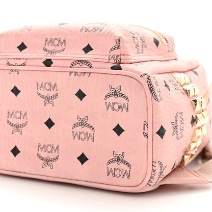 MCM Visetos Small Side Stud Stark Backpack Soft Pink 9 of 15