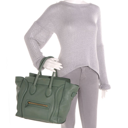 Celine Pebbled Leather Mini Luggage Almond 2 of 10