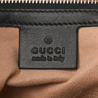 Gucci Calfskin Web Dog Embroidered Medium Dionysus Hobo Black 6 of 11