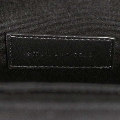 Saint Laurent Grain De Poudre Matelasse Chevron Monogram Envelope Clutch Black 9 of 11