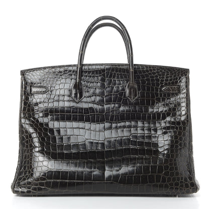 Hermes Shiny Porosus Crocodile Birkin 40 Graphite 4 of 45