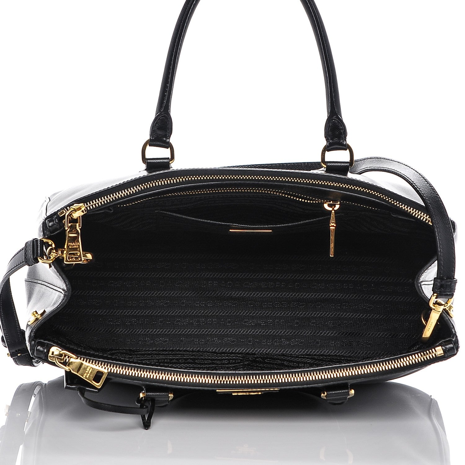 Prada Saffiano Medium Galleria Double Zip Tote Black 5 of 7