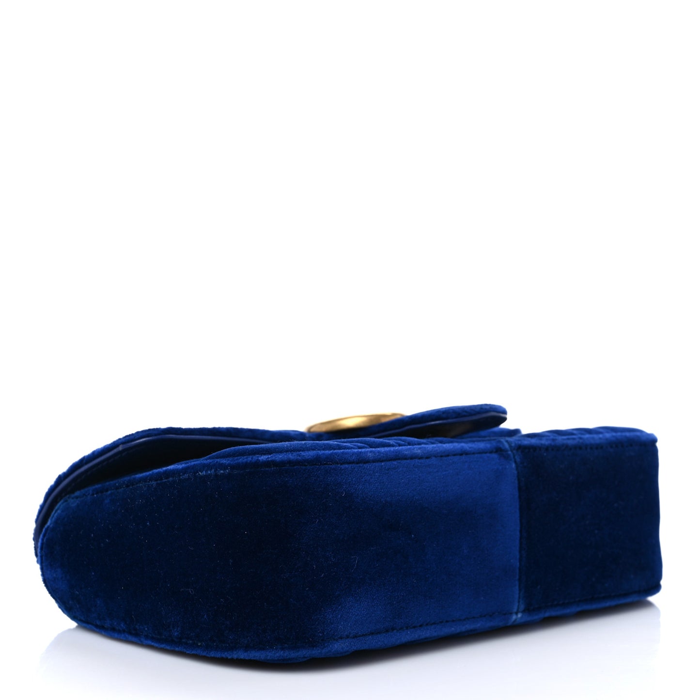 Velvet Matelasse Mini GG Marmont Shoulder Bag Cobalt Blue