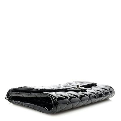 Chanel Patent Quilted Clutch with Chain Flap Black 4 of 10
