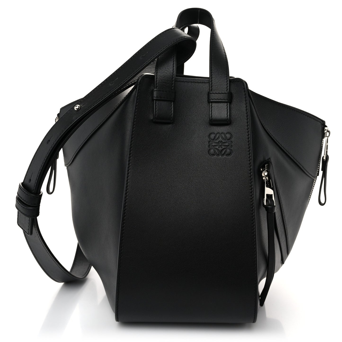 Calfskin Small Hammock Shoulder Bag Black