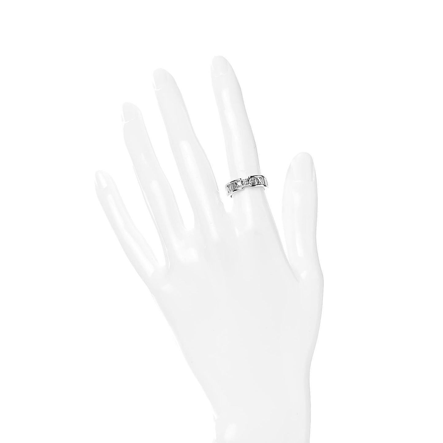 18K White Gold Diamond Atlas Ring 49 4.75