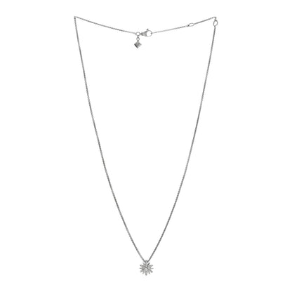 David Yurman Sterling Silver Diamond 10.5mm Petite Starburst Pendant Necklace 2 of 4