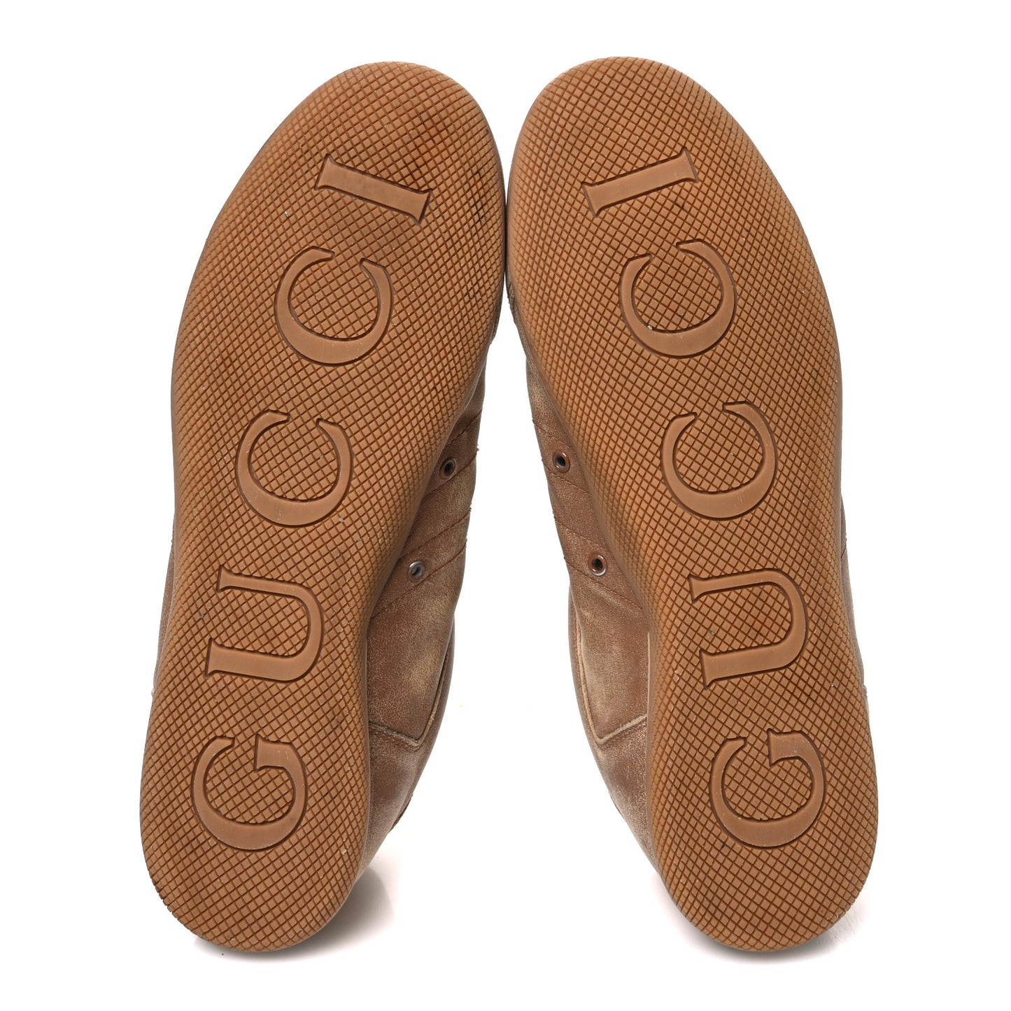 GG Monogram Suede Web Mens Shift Sneakers 9.5 Beige Brown