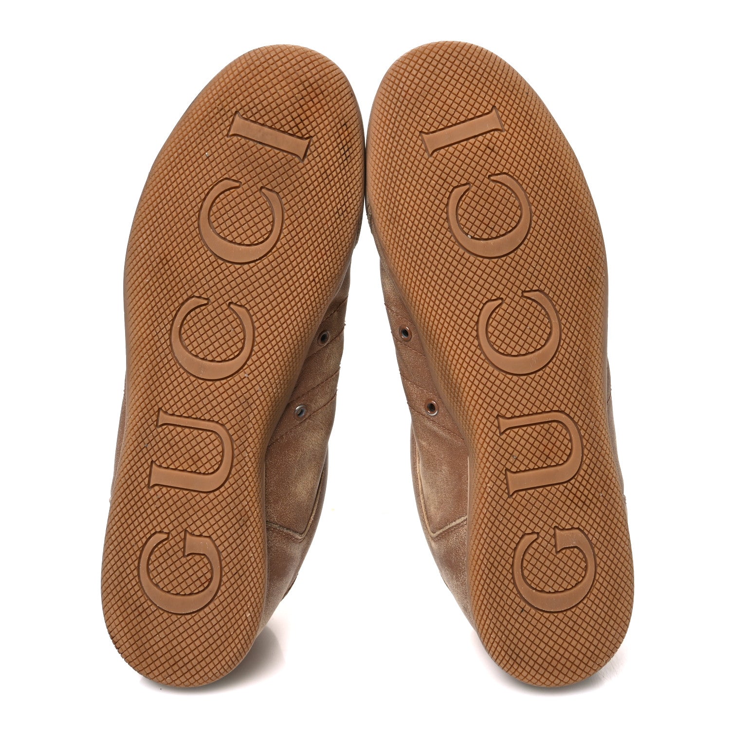 Gucci GG Monogram Suede Web Mens Shift Sneakers 9.5 Beige Brown 7 of 11