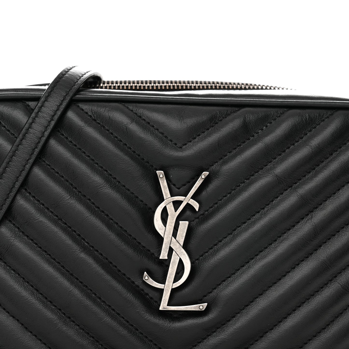 Calfskin Matelasse Monogram Lou Camera Bag Black