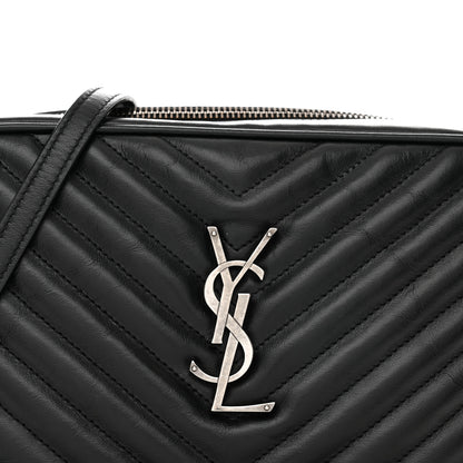 Saint Laurent Calfskin Matelasse Monogram Lou Camera Bag Black 8 of 10