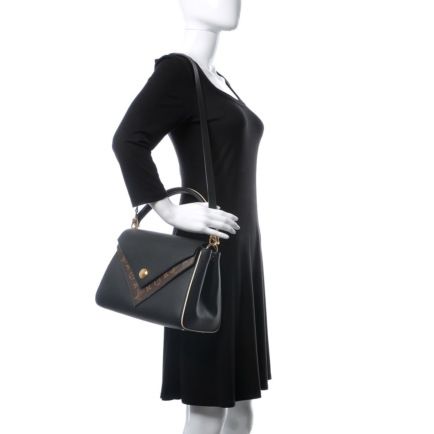Monogram Double V Black