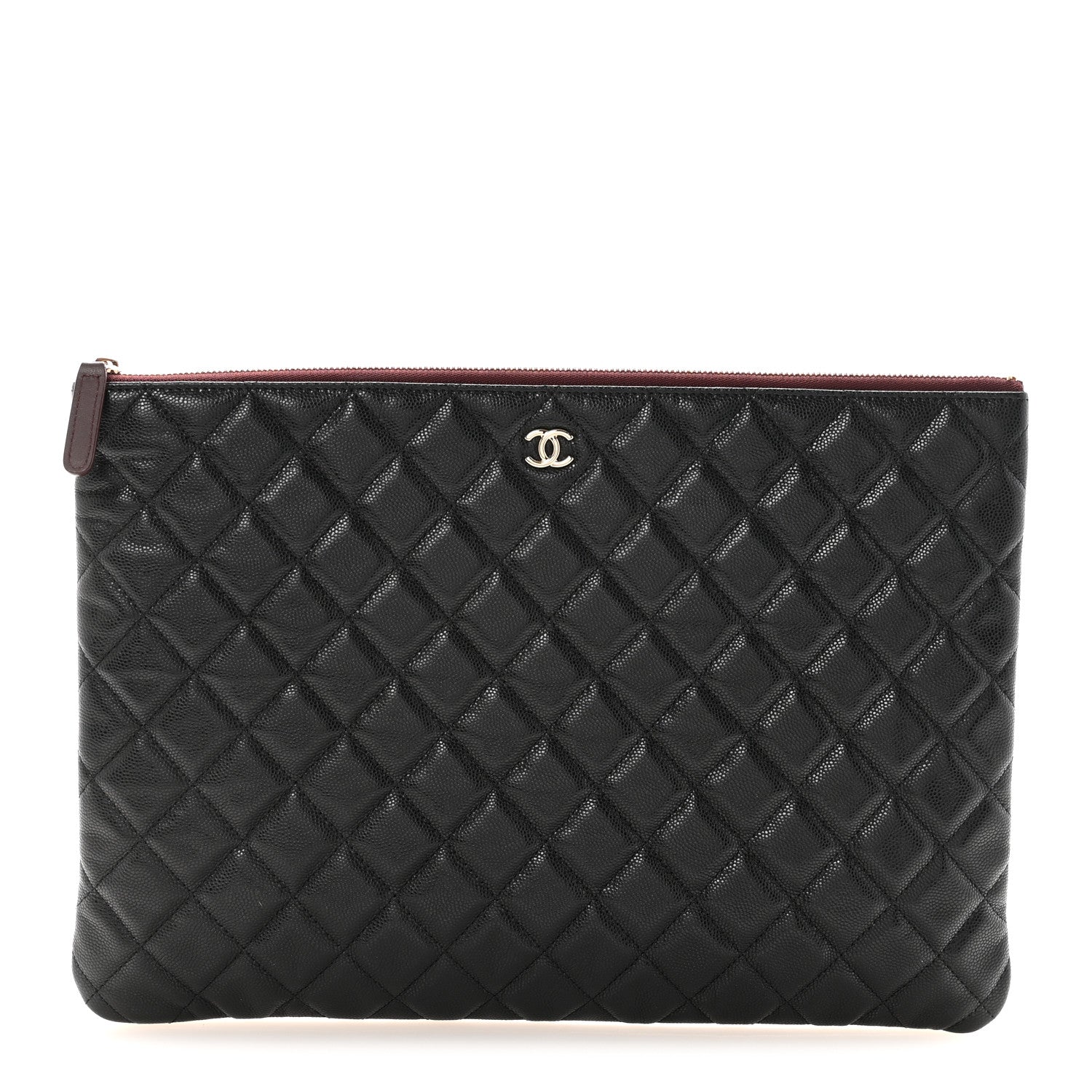 Chanel Caviar Quilted Large Cosmetic Case Black 1 of 8