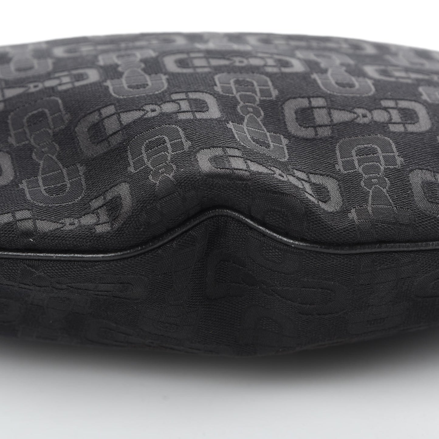Canvas Horsebit Glam Hobo Black